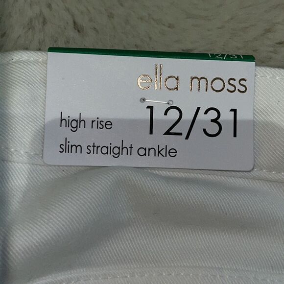 Ella Moss High Rise Slim Straight Ankle Jeans Size 12/31 NWT - Picture 6 of 13